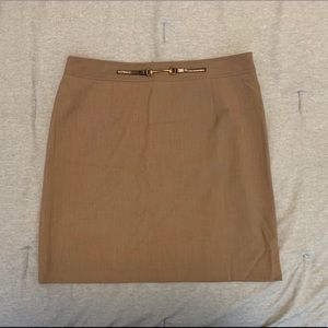 Beige Pencil Skirt